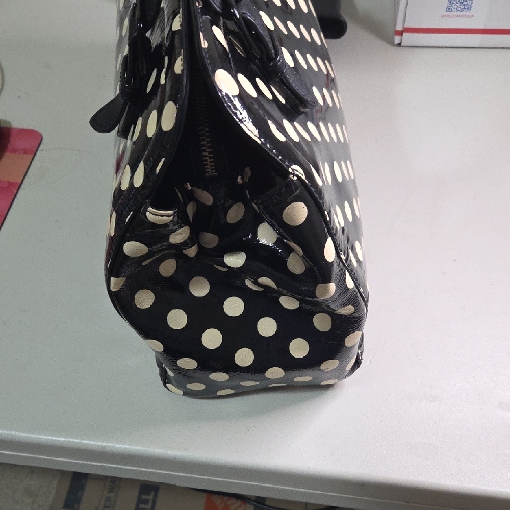 Kate Spade Black and White Polka Dot Satchel - Picture 5 of 9